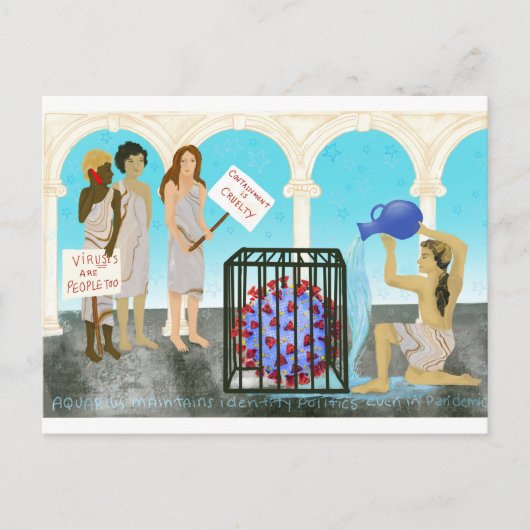 Aquarius und der Virus Postkarte (Vorderseite)