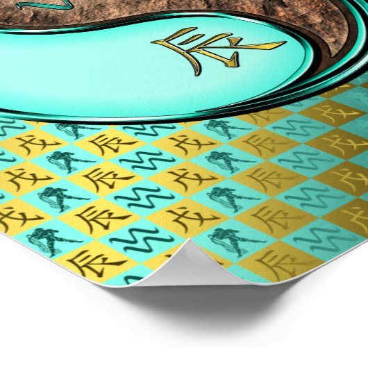 Aquarius und Erddrache Poster (Ecke)