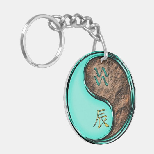 Aquarius und Erddrache Schlüsselanhänger (Vorderseite links)