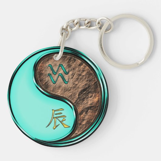 Aquarius und Erddrache Schlüsselanhänger (Rückseite)