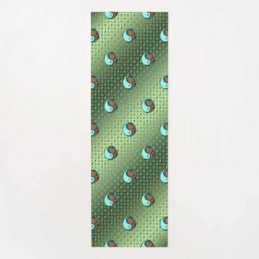 Aquarius und Erddrache Yogamatte (Vorderseite)