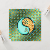 Aquarius und Feuerdrache Karte (Vorderseite/Rückseite Beispiel)