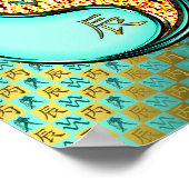 Aquarius und Feuerdrache Poster (Ecke)