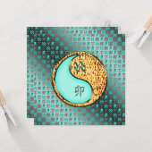 Aquarius und Feuerkaninchen Karte (Vorderseite/Rückseite Beispiel)