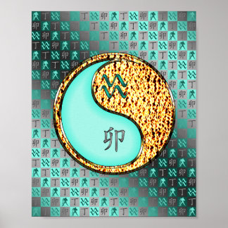 Aquarius und Feuerkaninchen Poster
