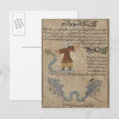 Aquarius und Fische Postkarte (Vorne/Hinten)