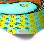 Aquarius und Holzaffe Poster (Ecke)