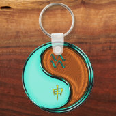 Aquarius und Holzaffe Schlüsselanhänger (Vorderseite)