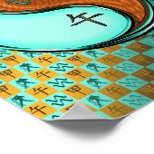 Aquarius und Holzpferd Poster (Ecke)