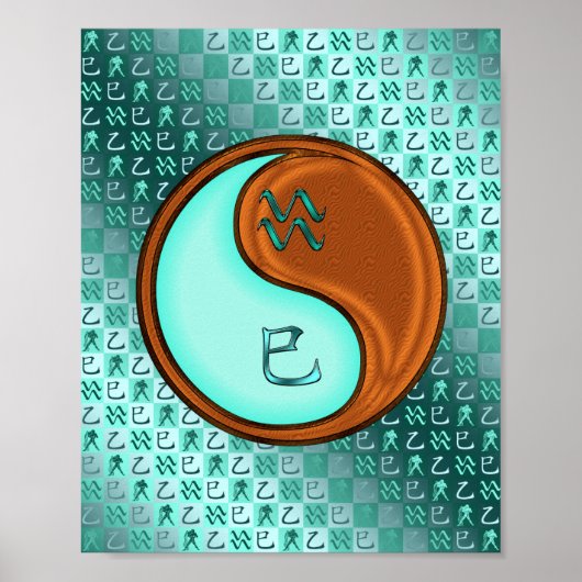 Aquarius und Holzschlange Poster (Vorne)