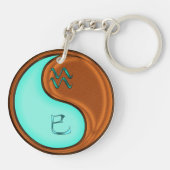 Aquarius und Holzschlange Schlüsselanhänger (Rückseite)