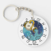 Aquarius und Libra Acrylischer Schlüsselanhänger (Vorderseite)