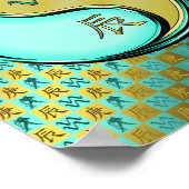 Aquarius und Metalldrache Poster (Ecke)