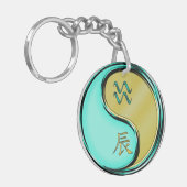 Aquarius und Metalldrache Schlüsselanhänger (Vorderseite links)