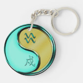 Aquarius und Metallhund Schlüsselanhänger (Rückseite)