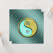 Aquarius und Metallkaninchen Karte (Vorderseite/Rückseite Beispiel)