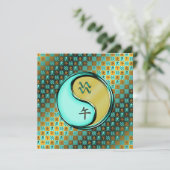 Aquarius und Metallpferd Karte (Stehend Vorderseite)