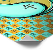 Aquarius und Metallpferd Poster (Ecke)