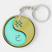 Aquarius und Metallschlange Schlüsselanhänger (Rückseite)