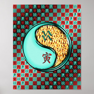 Aquarius und Tiger Poster