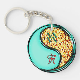 Aquarius und Tiger Schlüsselanhänger