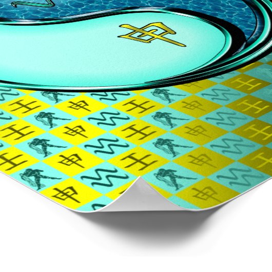 Aquarius und Wasseraffe Poster (Ecke)