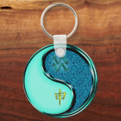 Aquarius und Wasseraffe Schlüsselanhänger (Rückseite)