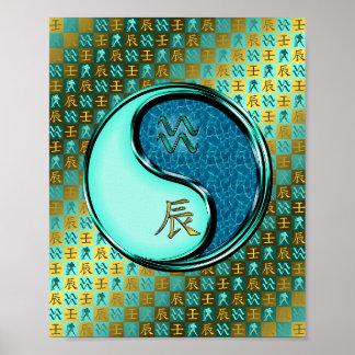 Aquarius und Wasserdrache Poster