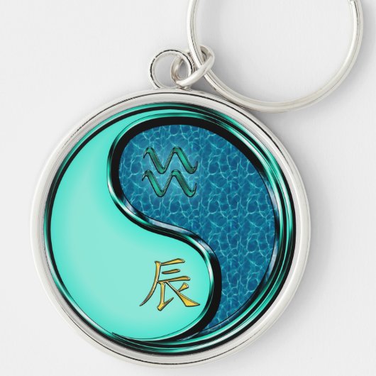 Aquarius und Wasserdrache Schlüsselanhänger (Vorne)