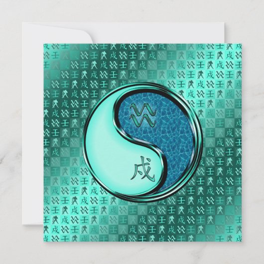 Aquarius und Wasserhund Karte (Vorderseite)