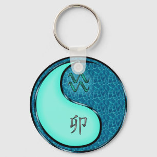 Aquarius und Wasserkaninchen Schlüsselanhänger