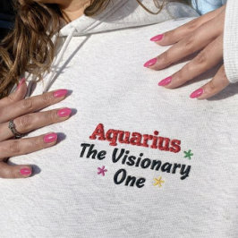 Aquarius unique Hoodie embroidered Gift