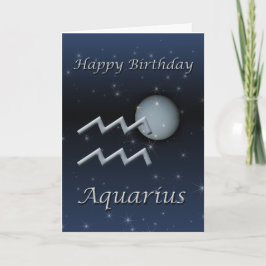 Aquarius Uranus Happy Birthday Grußkarte Karte