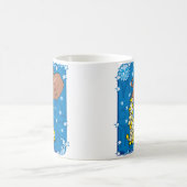 Aquarius Vase gießt Wassersterne in den Nachthimme Kaffeetasse (Mittel)