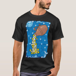 Aquarius Vase gießt Wassersterne in den Nachthimme T-Shirt