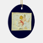 Aquarius, Vintage Konstellation, Uranischer Spiege Keramik Ornament (Rechts)