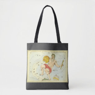 Aquarius, Vintage Konstellation, Uranischer Spiege Tasche