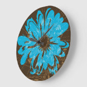 Aquarius Vintage Psychedelic Floral Große Wanduhr (Winkel)