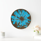 Aquarius Vintage Psychedelic Floral Große Wanduhr (Zuhause)