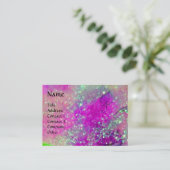 AQUARIUS, violett, lila goldgelb Visitenkarte (Stehend Vorderseite)