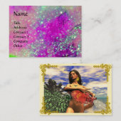 AQUARIUS, violett, lila goldgelb Visitenkarte (Vorne/Hinten)