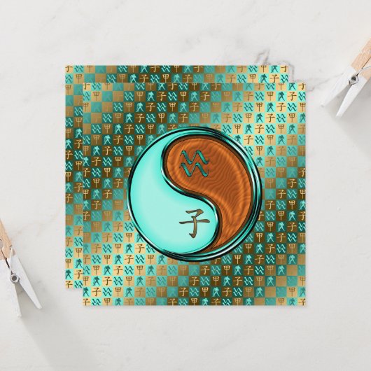 Aquarius & Waldrat Karte (Vorderseite/Rückseite Beispiel)