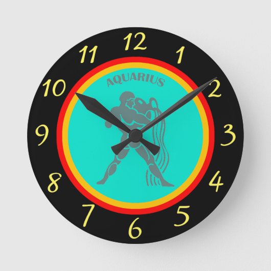 Aquarius Wall Clock Runde Wanduhr (Vorderseite)