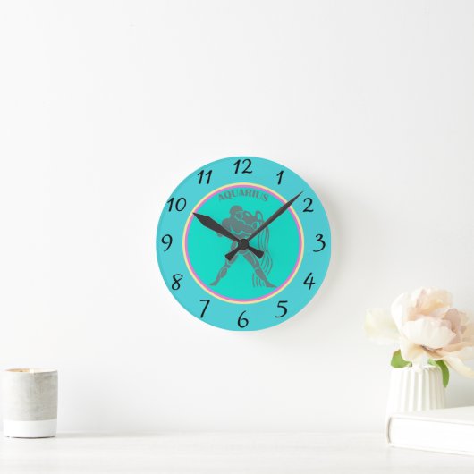 Aquarius Wall Clock Runde Wanduhr (Zuhause)
