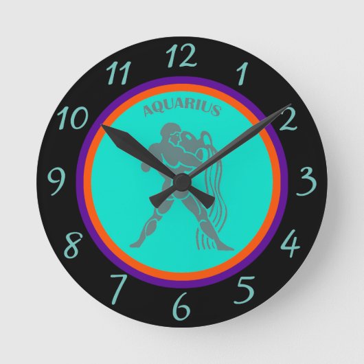 Aquarius Wall Clock Runde Wanduhr (Vorderseite)