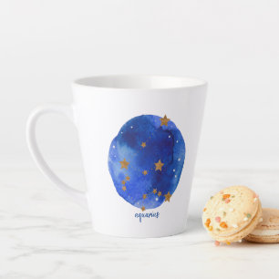 Aquarius Wasserfarbe Nachthimmel Sternbild Tierkre Milchtasse