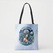 Aquarius Wassermann Schöne Frau Astrologie  Tasche (Vorderseite)