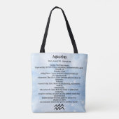 Aquarius Wassermann Schöne Frau Astrologie  Tasche (Rückseite)