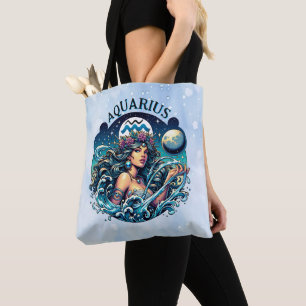 Aquarius Wassermann Schöne Frau Astrologie Tasche