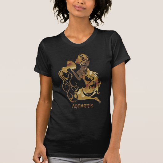 Aquarius Wasserträger Zodiac Symbol T-Shirt (Vorderseite)